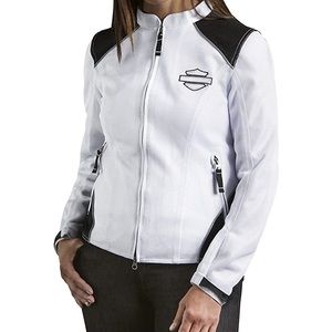 Harley Davidson Women Callahan Jacket Riding Gear White Mesh Size L